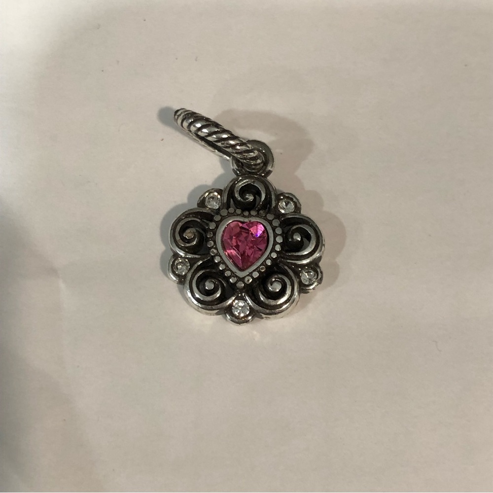 Brighton Pink Jewel Crystal Charm EUC.  Perfect for Valentine’s Day!
